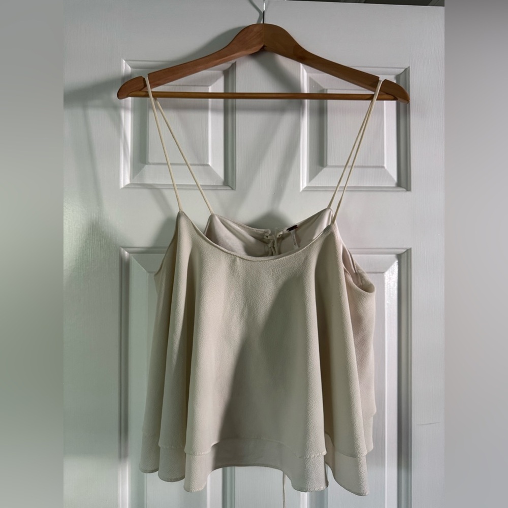 Free People Off White Spaghetti Strap Top